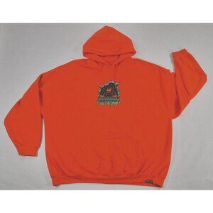 Forever A Loan Hoodie Sweatshirt by Open925  Safety Orange Mens 3 XL